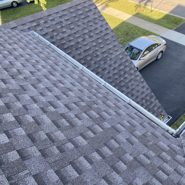 Asphalt shingle roof replacement completed by Aloha Construction, Inc.