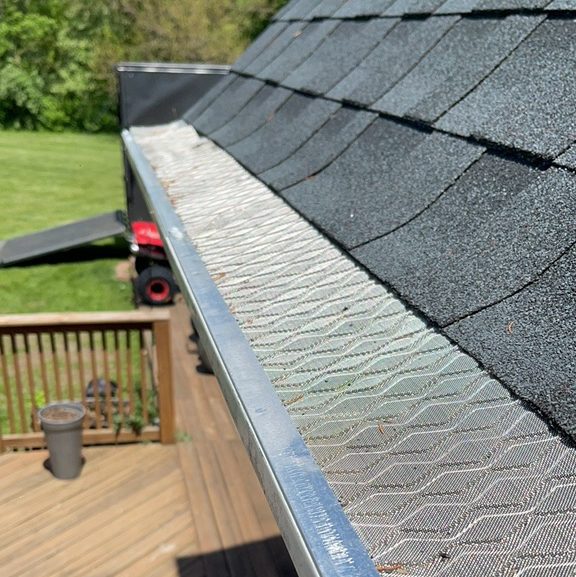Gutter guard installation done in St. Charles, Illinois.